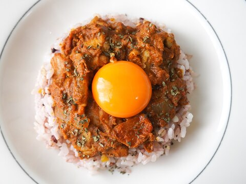 チキンのトマト煮込みのリメイク★キーマカレー